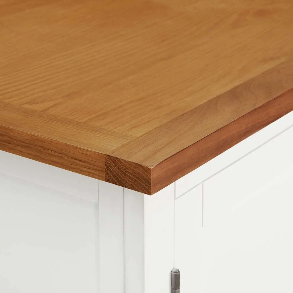 Wardrobe 76x52x105 cm Solid Oak Wood Clothes Cabinet with Hanging Rod and Drawers