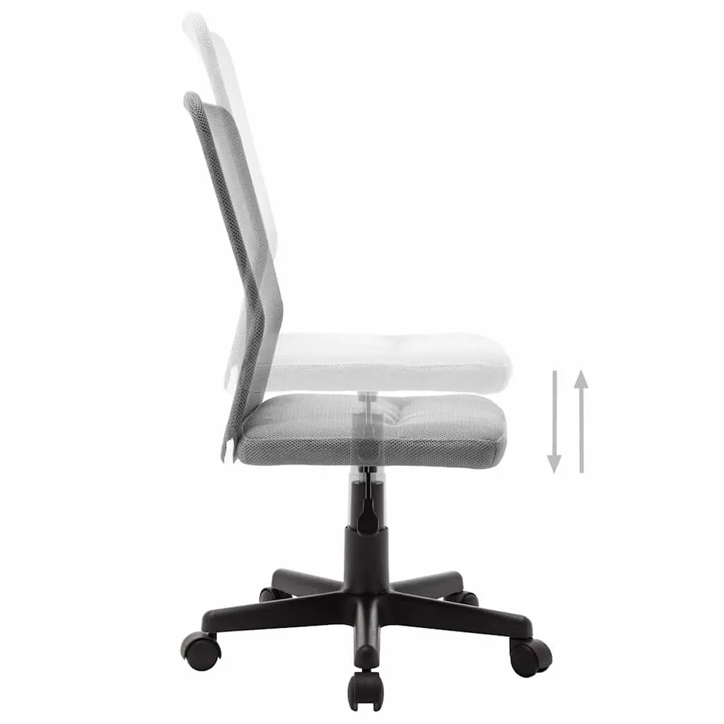 Office Chair Grey Mesh Mid Back Adjustable Height Swivel Gas Lift