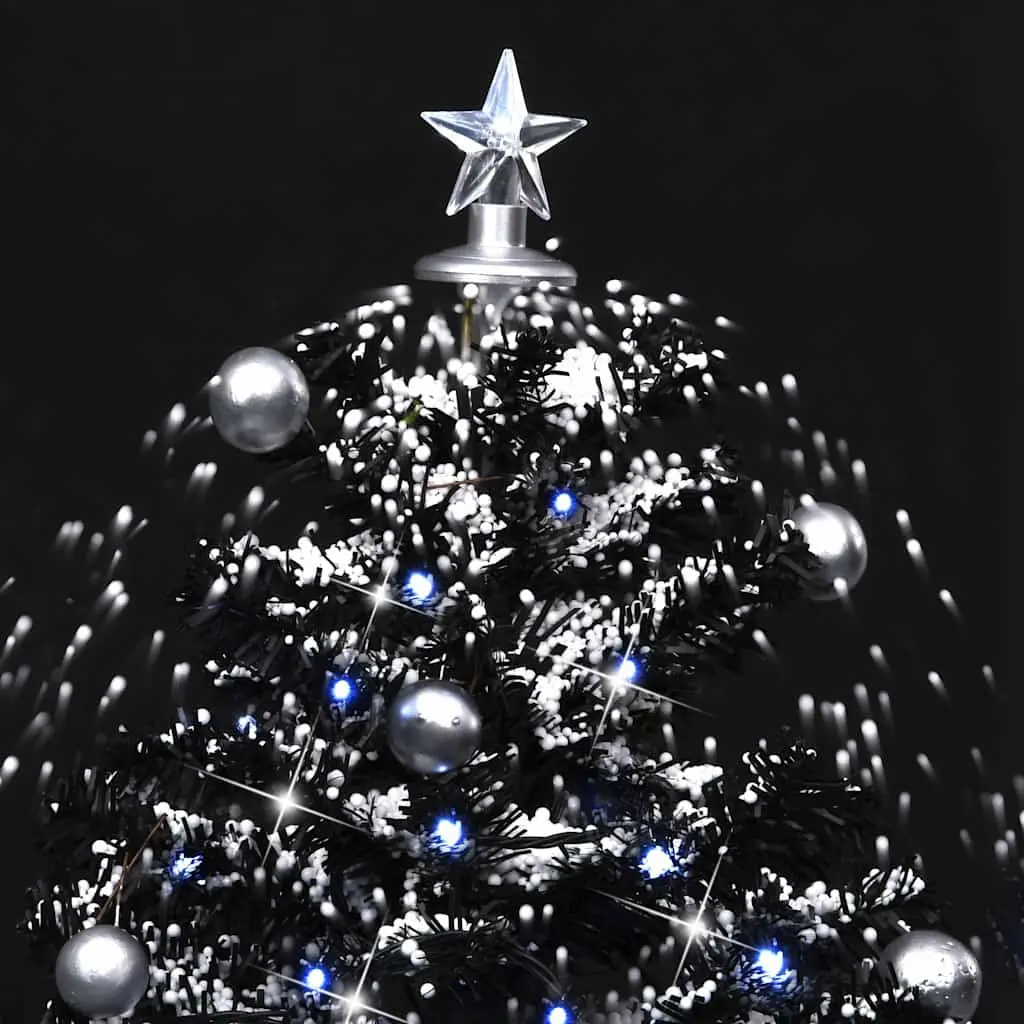 Artificial Christmas Tree 75cm Snowing Effect Integrated Lights Ornaments