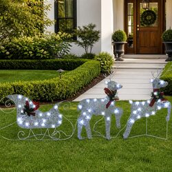 Enhance Your Space with Silver Reindeer Sleigh LED Lights