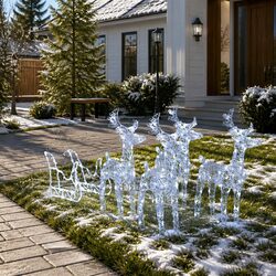 Transform Your Garden with Christmas Reindeer Sleigh Lights