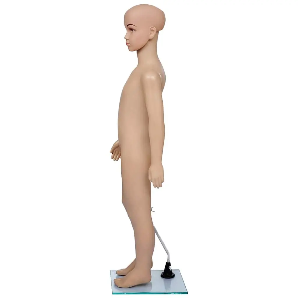 Child Mannequin Display Torso Beige Removable Arms Rotating Head Retail Shop