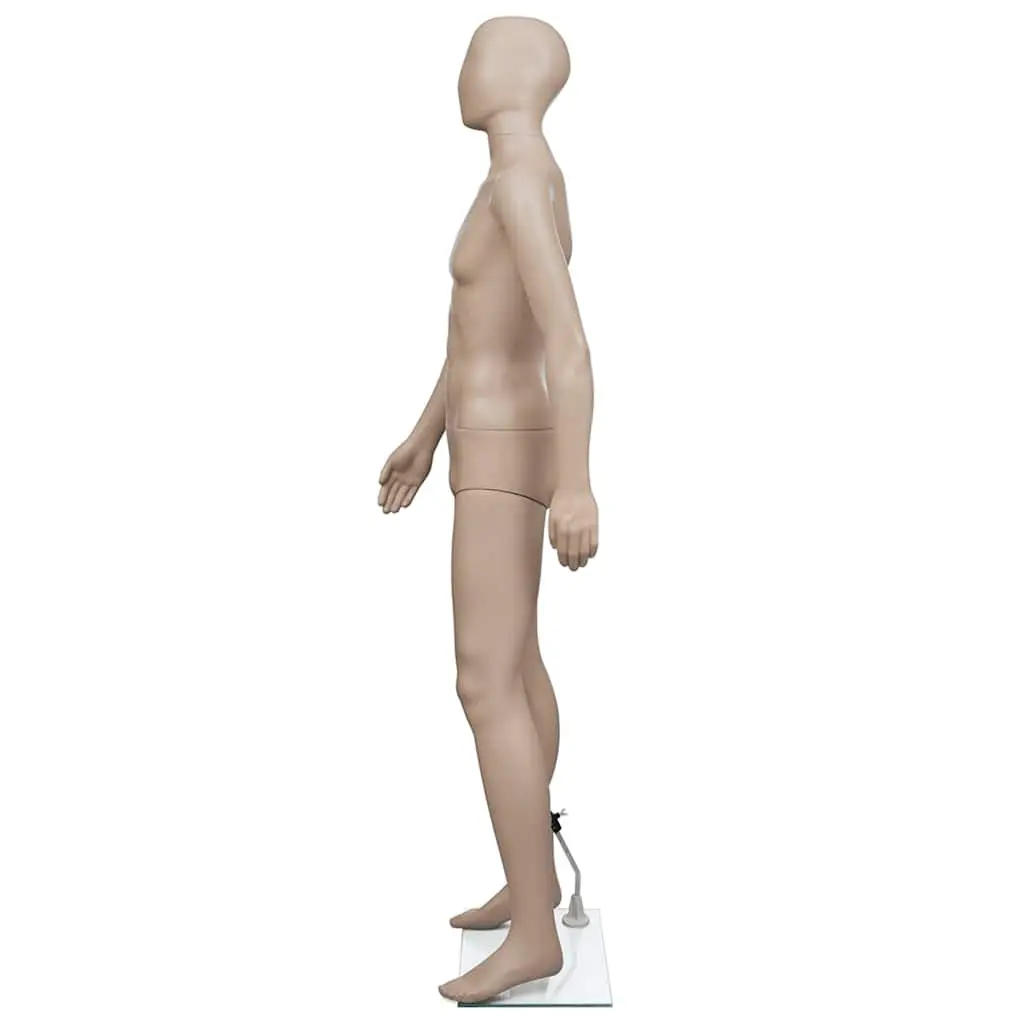 Full-Body Male Mannequin Beige 360° Rotatable Head and Arms for Fashion Retail Clothing Display