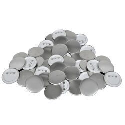 Customizable Badge Making Supplies - 500 Silver Buttons 44mm