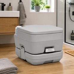 Portable Camping Toilet Grey Outdoor Caravan RV 10L Waste Water Tank Flush