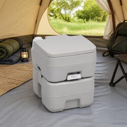 Portable Camping Toilet Grey 20L Waste 10L Fresh Water Tank Caravan Motorhome