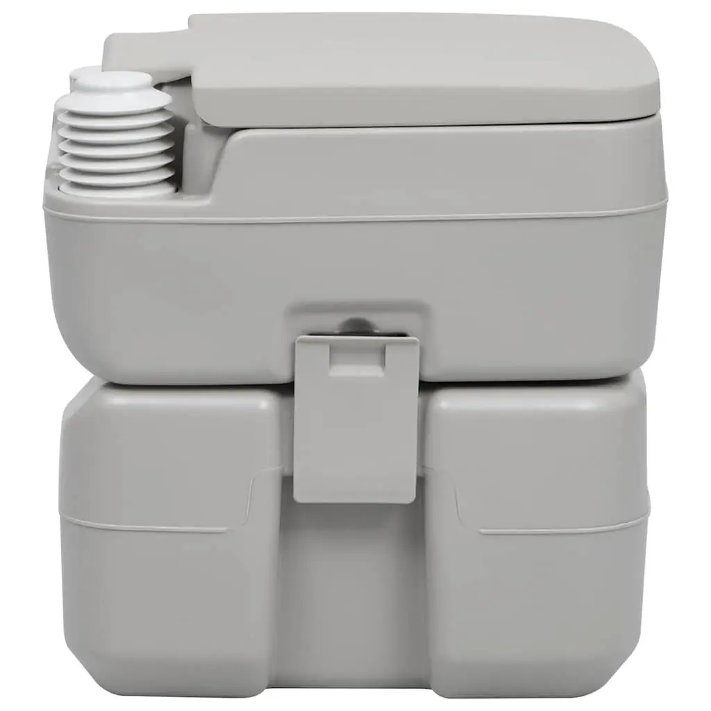 Portable Camping Toilet Grey 20L Waste 10L Fresh Water Tank Caravan Motorhome