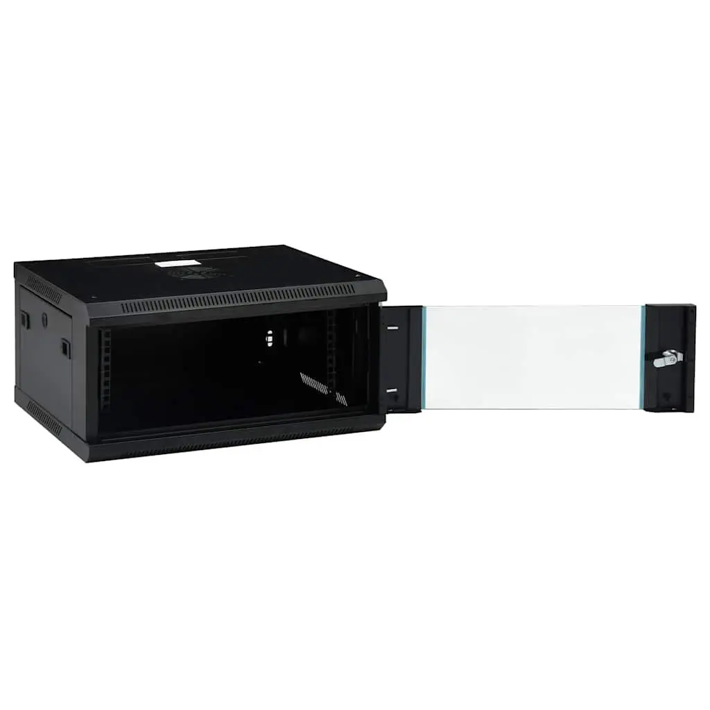 4U Wall Mounted Network Cabinet 19 Inch Rack Mount Server Equipment Storage Lockable Front Door Removable Side Panels