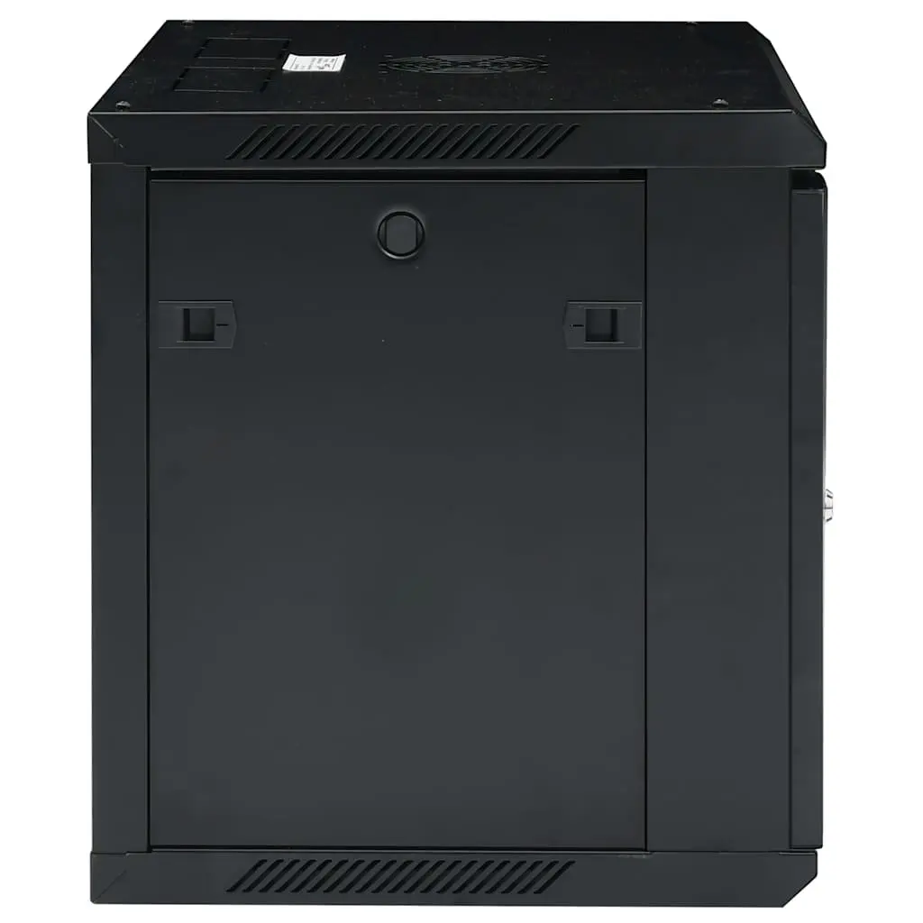 9U Wall Mounted Network Cabinet 19 Inch Data Server Rack Enclosure 600x450x510mm Solid Structure Removable Side Panels Lockable Front Door