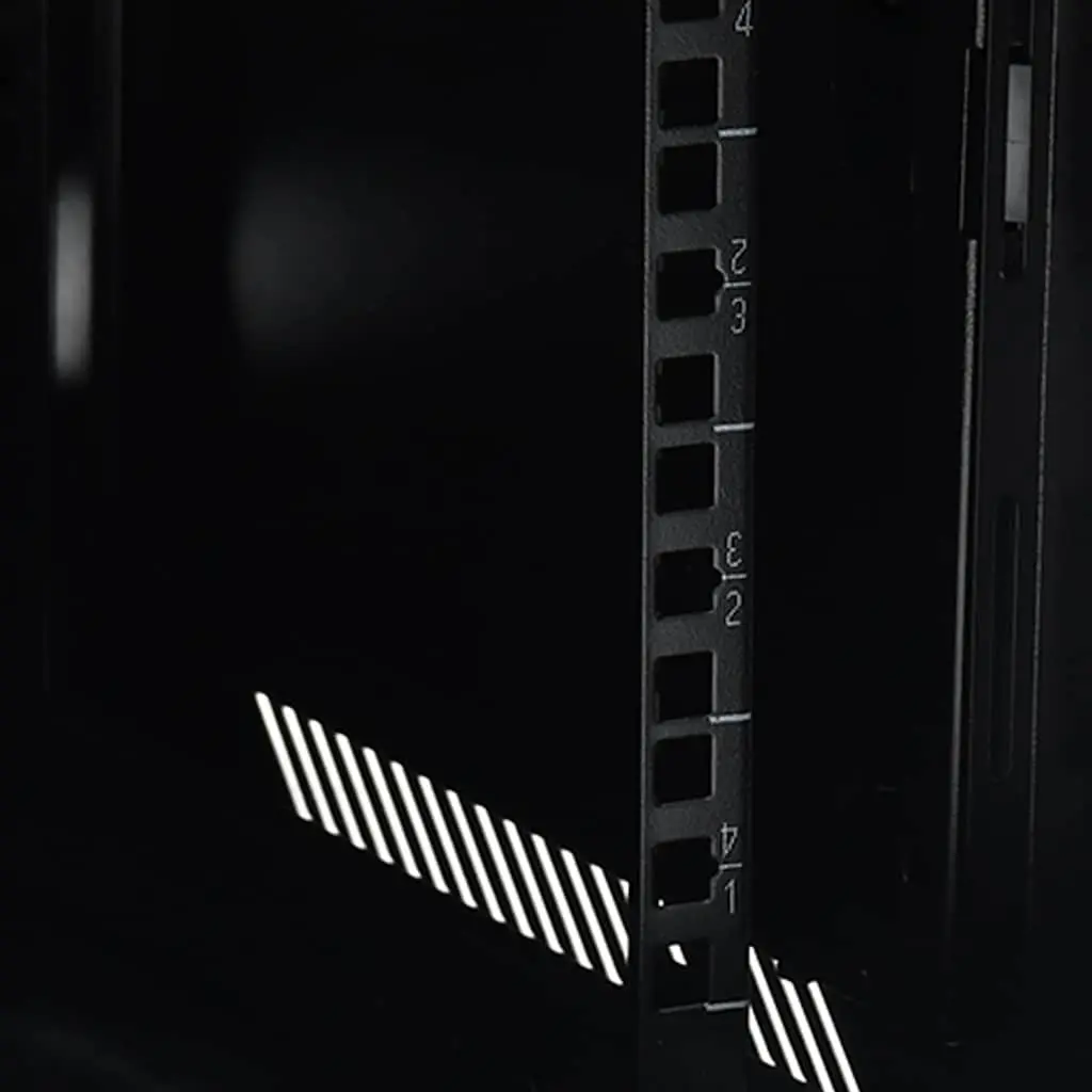 9U Wall Mounted Network Cabinet 19 Inch Data Server Rack Enclosure 600x450x510mm Solid Structure Removable Side Panels Lockable Front Door