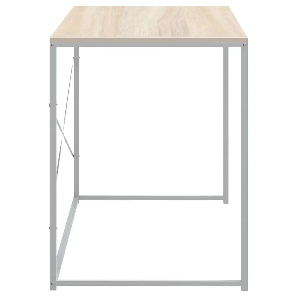 Computer Desk 110 x 60 cm Engineered Wood Metal Frame Industrial Style