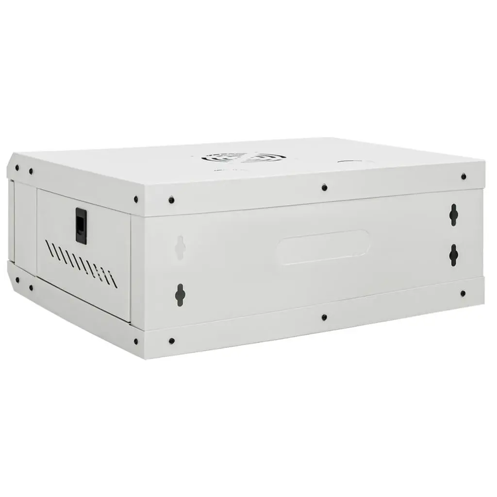 4U Wall Mounted Network Cabinet 19 Inch Rack Mount Grey Cold Rolled Steel 53x40x21cm