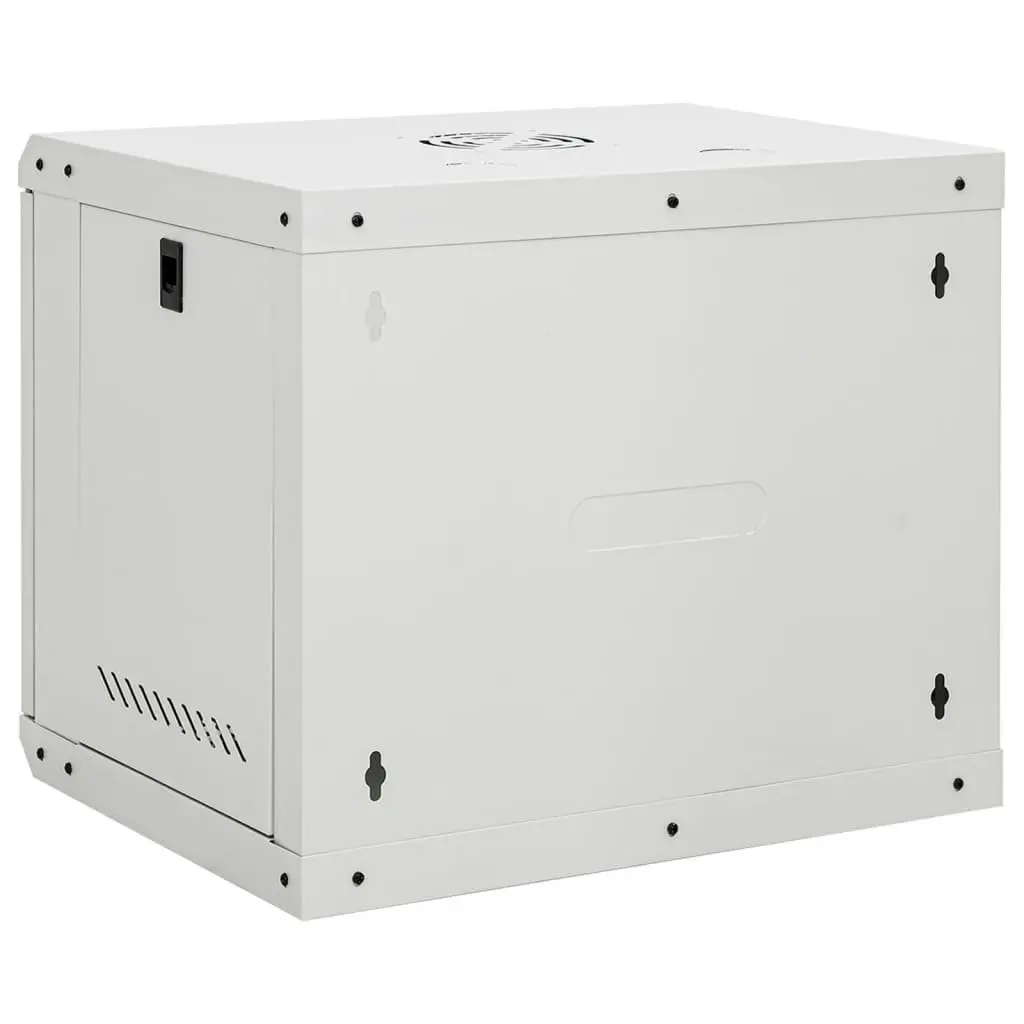 9U Wall Mounted Network Cabinet 19" IP20 Grey Compact Enclosure for Network Equipment