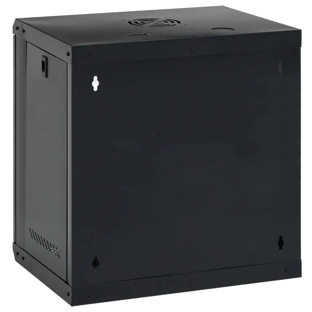 12U Wall Mounted Network Cabinet 19 Inch Lockable Front Door Removable Side Panels