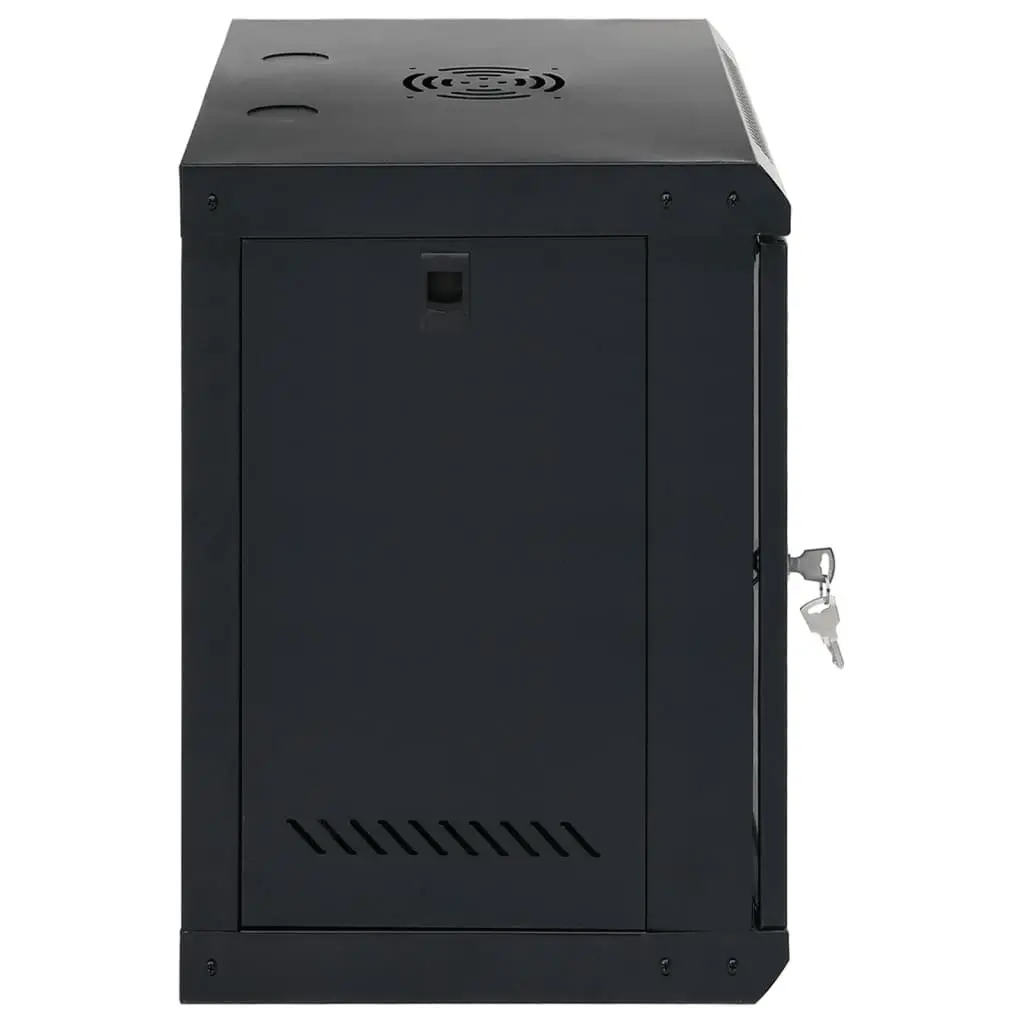 12U Wall Mounted Network Cabinet 19 Inch Lockable Front Door Removable Side Panels