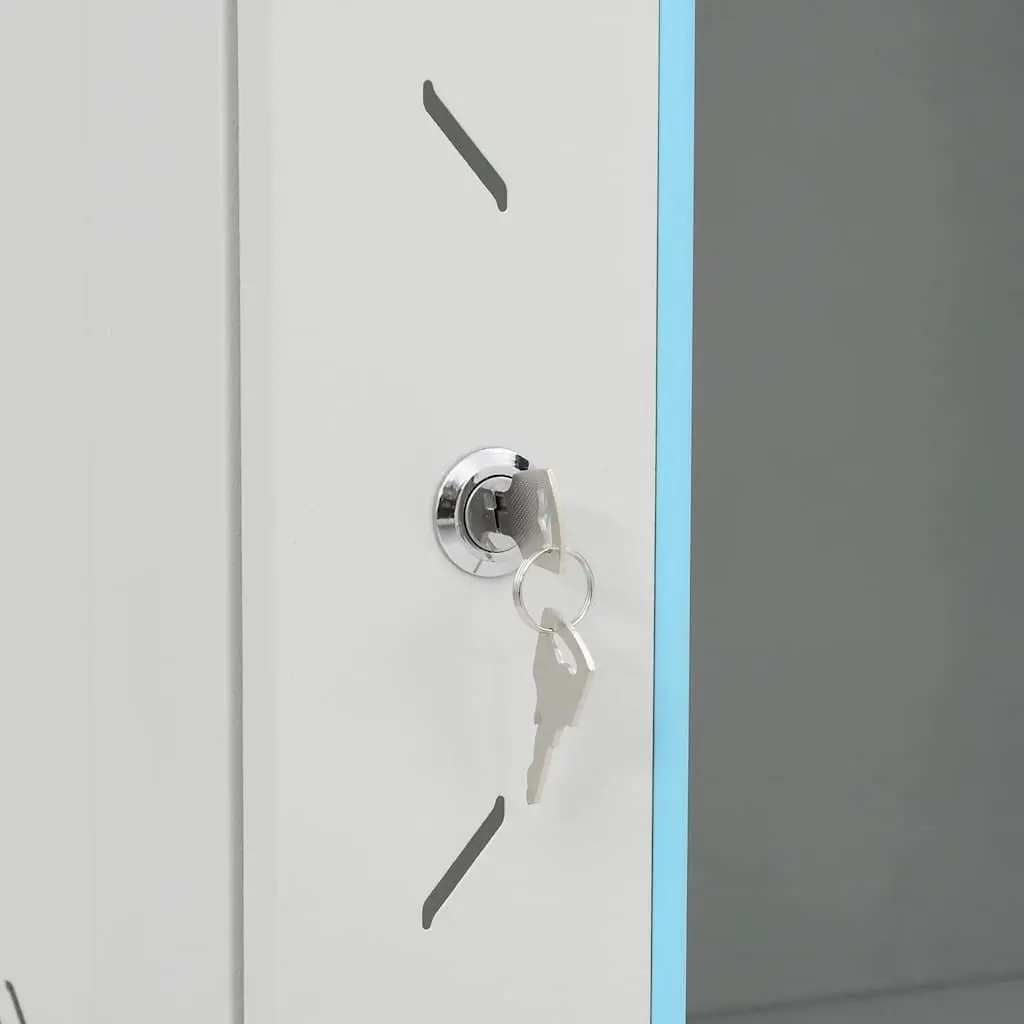 12U Wall Mounted Network Cabinet 19" Grey Lockable Front Door Removable Side Panels