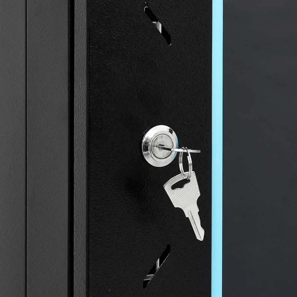 15U Network Cabinet 19 Inch Rack Mount Server Storage Enclosure Swivel Feet Black