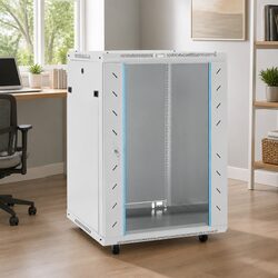 15U Network Cabinet 19" Inch Rack Mount Grey Storage Equipment Enclosure Swivel