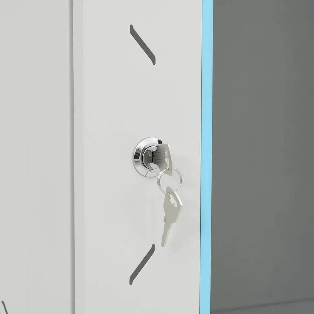 15U Network Cabinet 19 Inch Rack Mount Grey Lockable Door Removable Side Panels Swivel Feet
