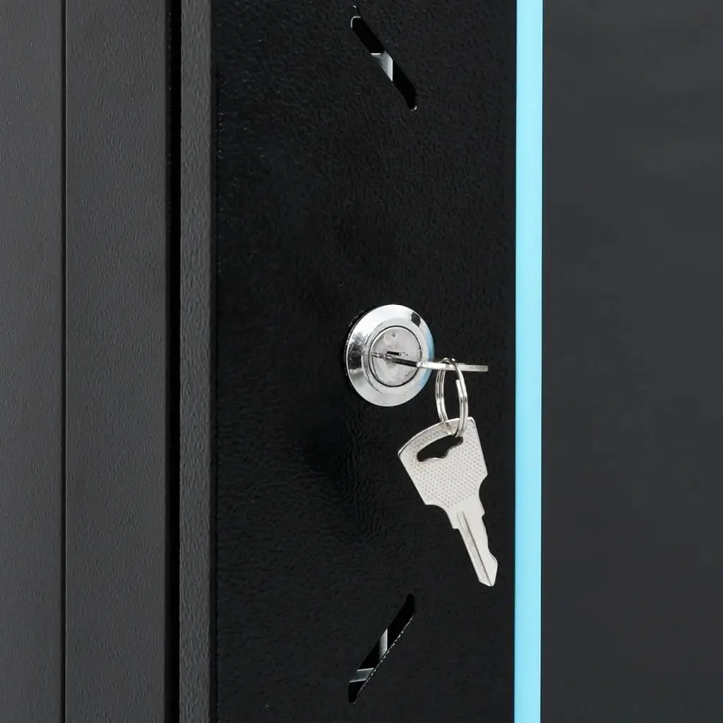 18U Network Cabinet 19 Inch Rack Mount Storage System Black Swivel Feet
