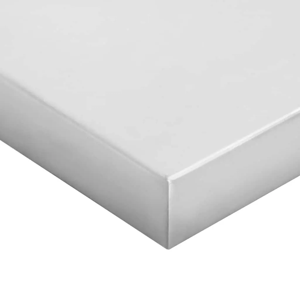 Wall Shelves 50x40 cm Silver Stainless Steel Floating Shelving Storage 2 Piece