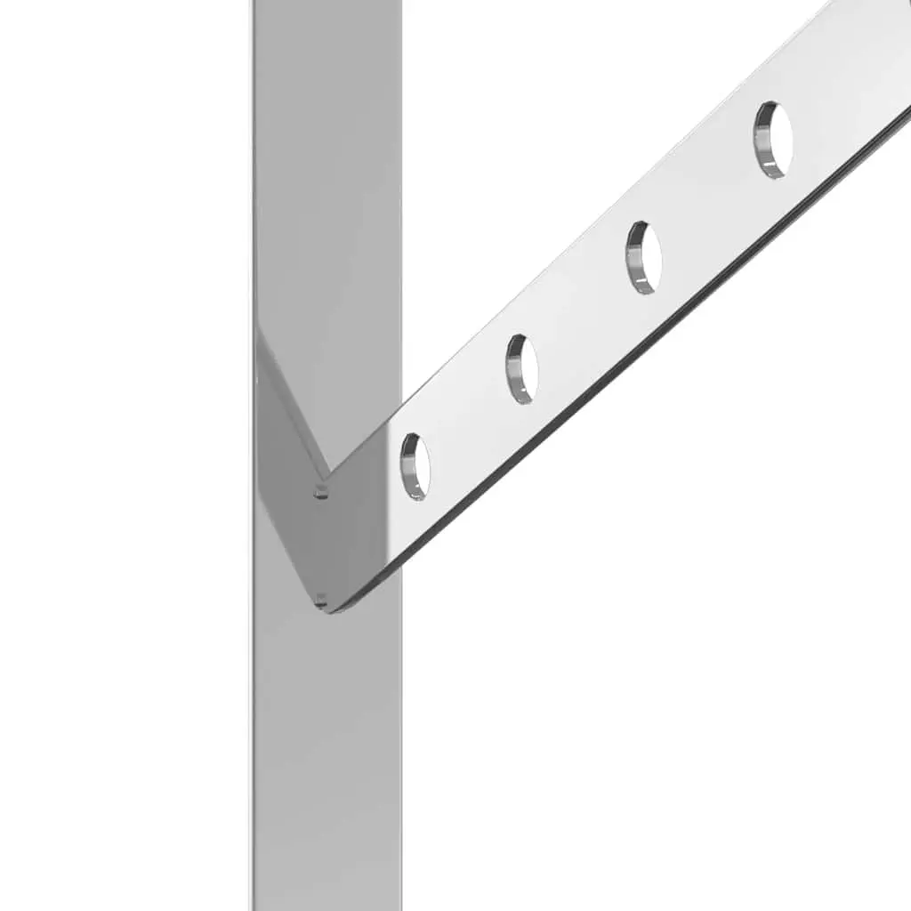 Shelf Brackets 4 Pieces Wall Mount Stainless Steel Silver DIY Storage Support