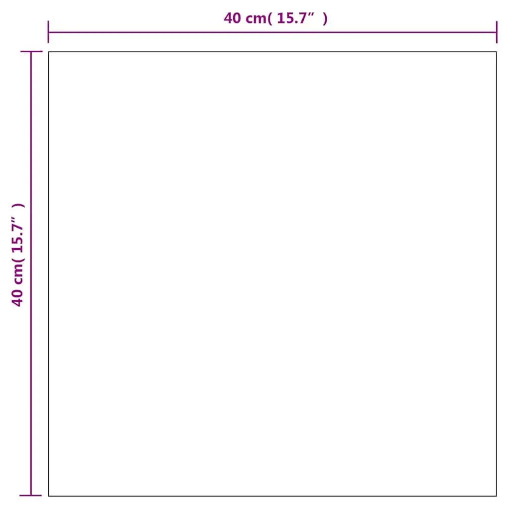 Square Wall Mirror 40x40 cm Silver Reflective Glass Home Decor Set of 2