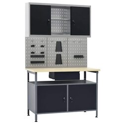 Organise Your Workshop with Our Black Workbench and Panels