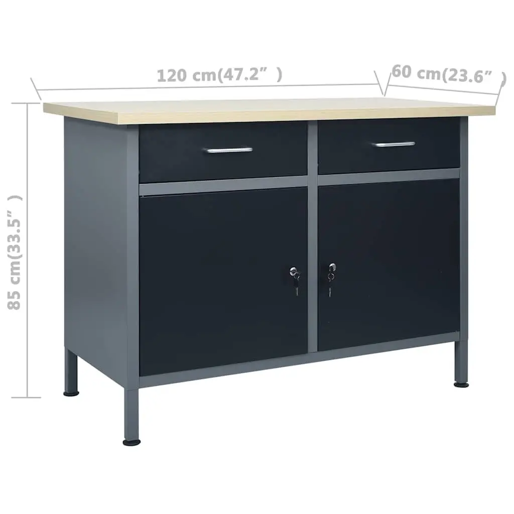 Workbench Storage System 500kg Capacity with 3 Wall Panels and 1 Cabinet for Workshop and Garage Organization