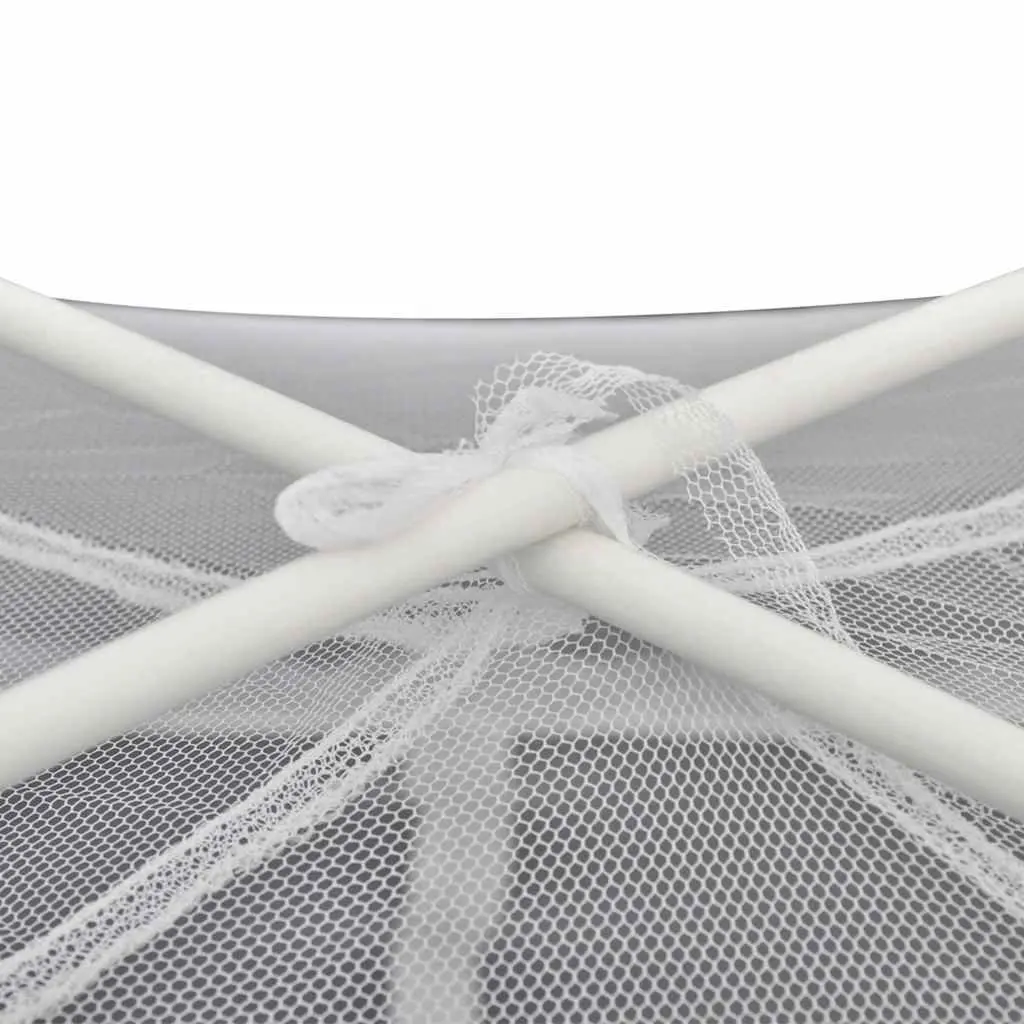 Camping Tent 200x120x130 cm Mosquito Net Quick Setup Fiberglass Poles White