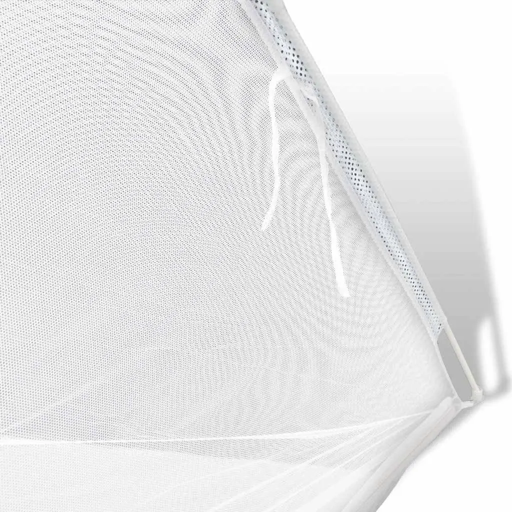 Camping Tent 200x150x145 cm Fiberglass Poles Mosquito Screen White
