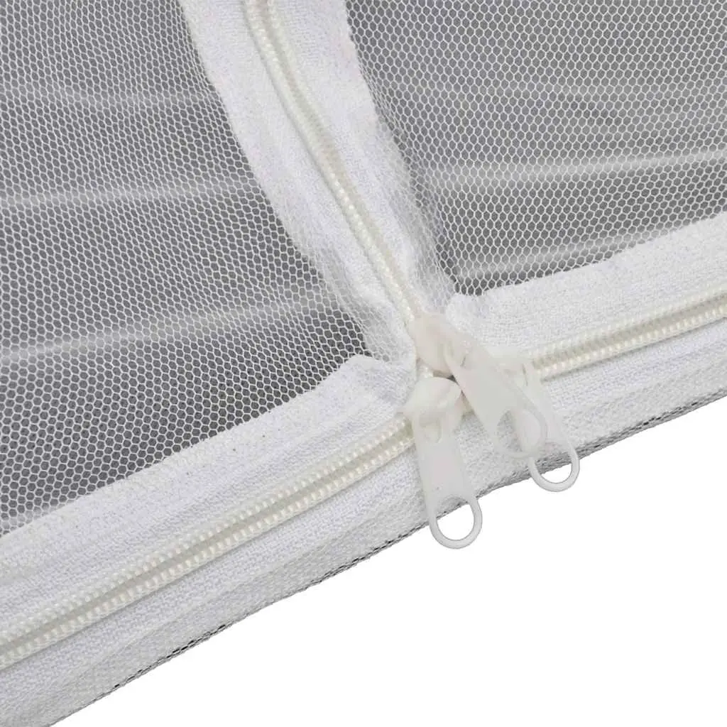 Camping Tent 200x150x145 cm Fiberglass Poles Mosquito Screen White