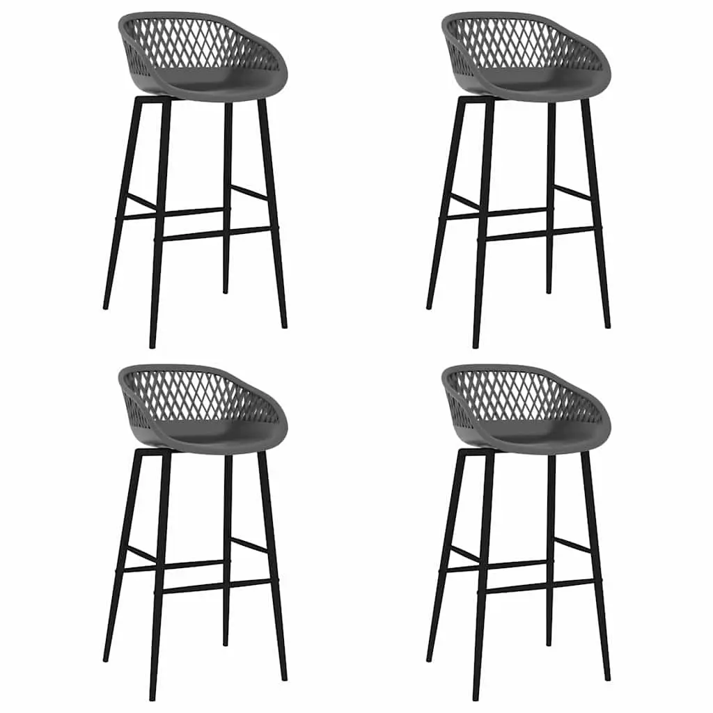 Bar Set 5 Piece Counter Height Table Stools Kitchen Dining Furniture White Grey