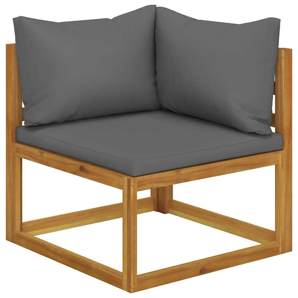 Garden Lounge Set 6 Piece Outdoor Furniture Patio Sofa Coffee Table Grey