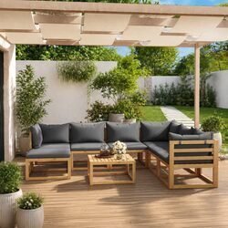 Enhance Your Outdoor Space with 8-Piece Lounge Set
