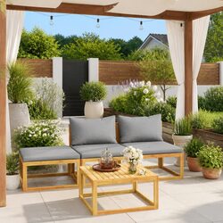 Transform Your Outdoor Space with 4 Piece Lounge Set