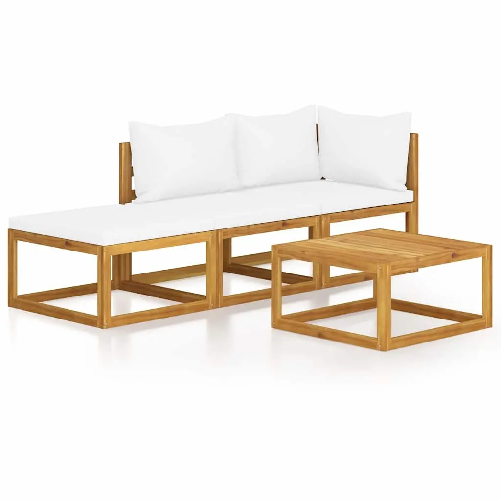 Garden Lounge Set 4 Piece Outdoor Furniture Sofa Coffee Table Modular Seating