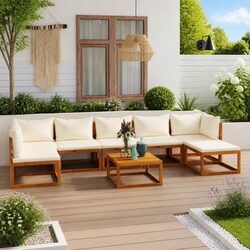 Enhance Your Outdoor Space with 8-Piece Lounge Set