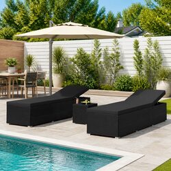 Elevate Your Outdoor Space with a 3 Piece Rattan Lounger Set
