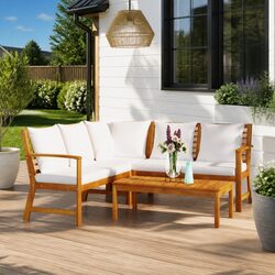 Elevate Your Outdoor Living with This 4 Piece Lounge Set