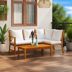Enhance Your Outdoor Space with This 4 Piece Lounge Set