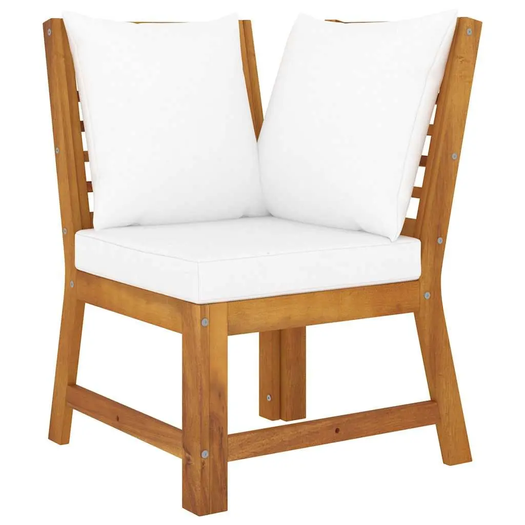 Garden Lounge Set 6 Piece Modular Patio Furniture Cream Sofa Coffee Table