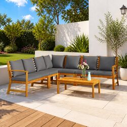 Enhance Your Outdoor Living with This 6 Piece Lounge Set