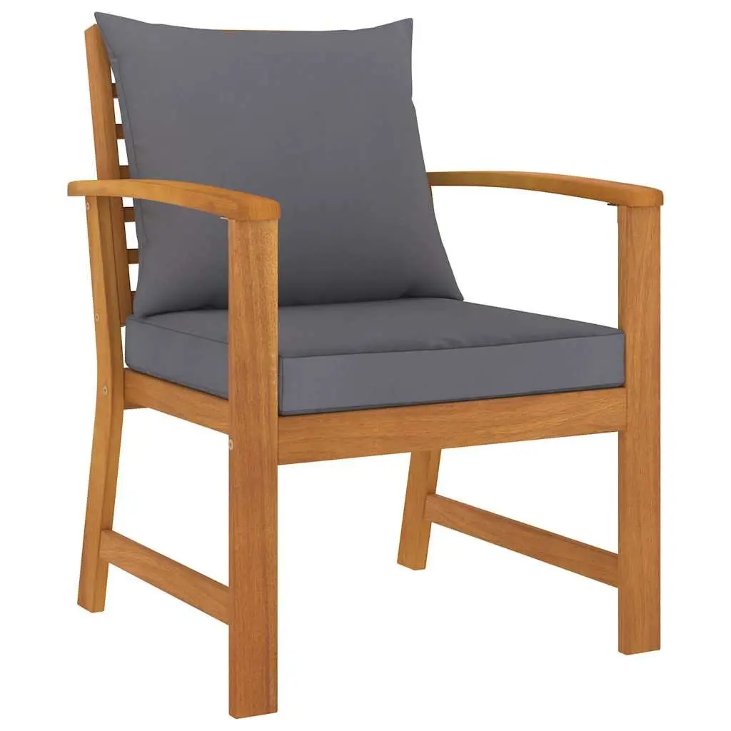 Garden Lounge Set 5 Piece Outdoor Furniture Solid Acacia Wood with Cushions