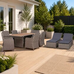 Elevate Your Garden with this 9-Piece Dining Set