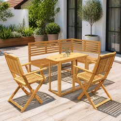 4 Piece Foldable Bistro Set for a Cozy Outdoor Experience