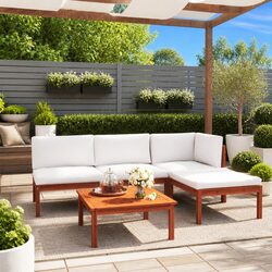 Enhance Your Outdoor Space with 5 Piece Lounge Set and Cushions