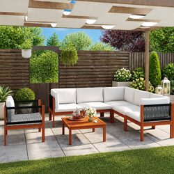 Elevate Your Outdoor Space with This 7-Piece Lounge Set
