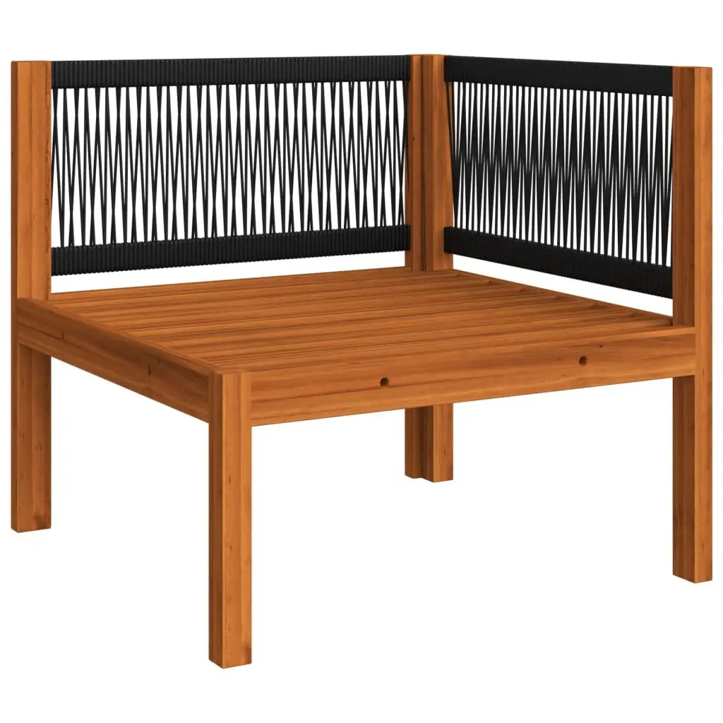 Garden Lounge Set 5 Piece Outdoor Furniture Rope Backrest Weather Resistant Durable Construction