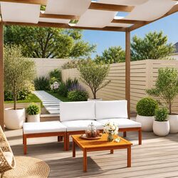 Enhance Your Outdoor Space with This 4 Piece Lounge Set